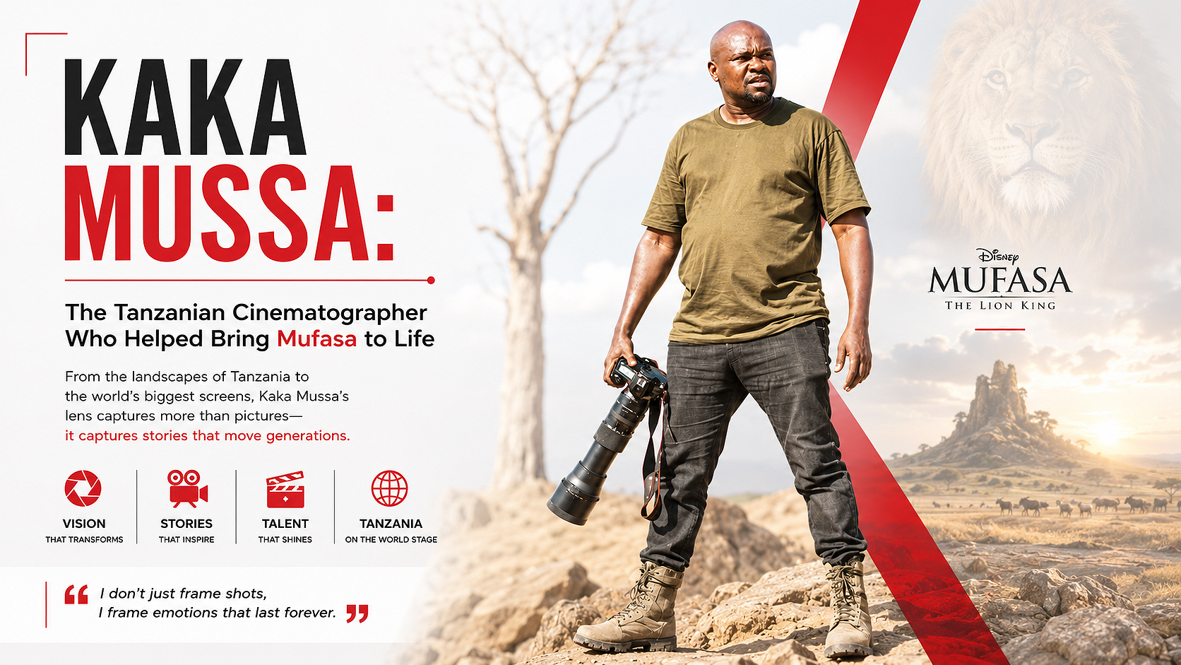 Kaka Mussa: The Tanzanian Cinematographer Who Helped Bring Mufasa to Life | URT Stories